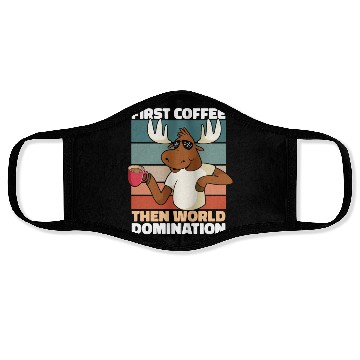 Discover Moose Elk Coffee Sunglasses Face Masks