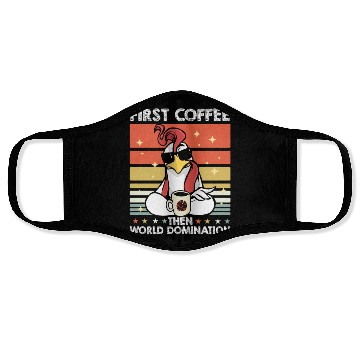 Discover Rooster Cock Coffee Sunglasses Face Masks