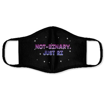 Discover Not Binary Just Bi Bisexual Sayings Bi Pride Face Masks