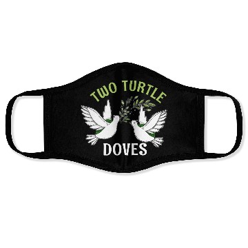 Discover Two Turtle Dove Christmas Cute Birds Awesome Face Masks