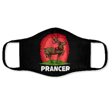 Discover Christmas Santa's Reindeer Lazy Costume Prancer Face Masks