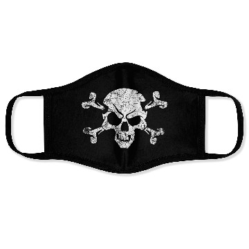 Discover Grunge Pirate Skull And Crossbones Face Masks