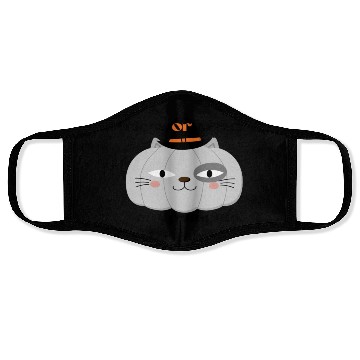 Discover cat pumpkin Face Masks