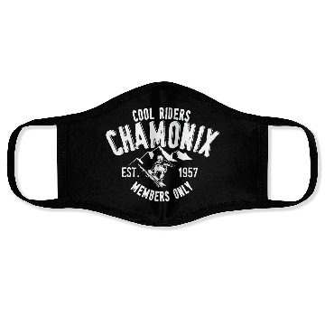 Discover Chamonix cool riders Face Masks