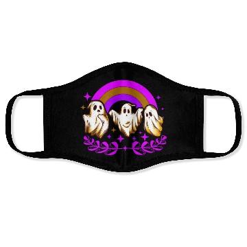 Discover Halloween Face Masks, Ghost Rainbow Horror Spooky
