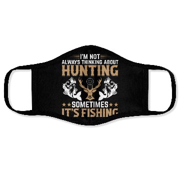 Discover Fish Fishing Deer Hunting Trout Fishing - Deer Hun Face Masks