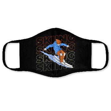 Discover Skiing Alps Mountains Skis Face Masks