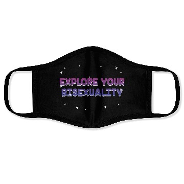 Discover Explore Your Bisexuality Bisexual LGBTQ Bi Pride Face Masks