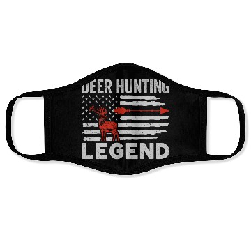 Discover Deer Hunting Legend American Flag Face Masks
