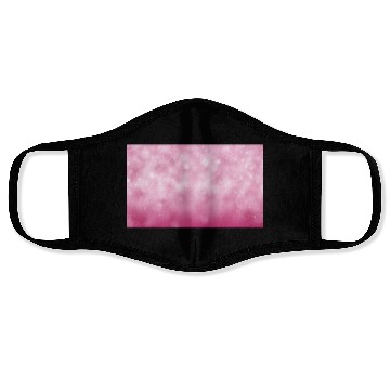 Discover Pink Bokeh Christmas Snowflakes Face Masks