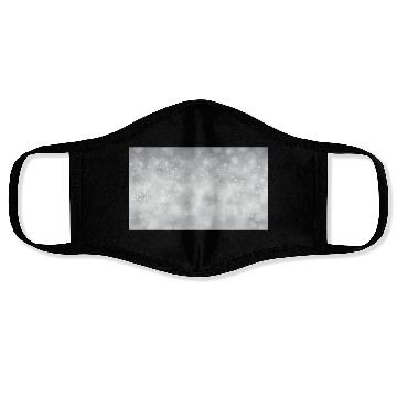 Discover Grey Bokeh Christmas Snowflakes Face Masks