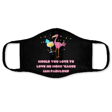 Discover Flamingo love Face Masks