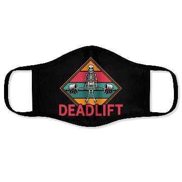 Discover Gym Workout Skeleton Deadlift Face Masks