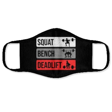 Discover Gym Workout Squat Bench Deadlift Face Masks