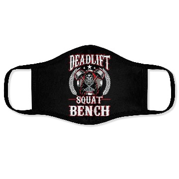 Discover Gym Workout Squat Bench Deadlift Grim Reaper Face Masks