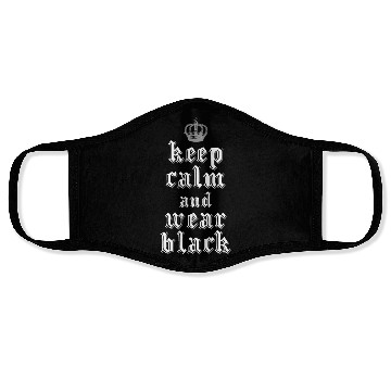 Discover Keep calm and wear Black Face Masks