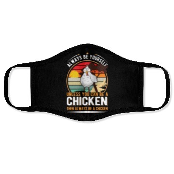 Discover Chickens Gift Farmer Chicken Coop Face Masks