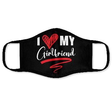 Discover I Love My Girlfriend Valentines Day Cupid Love Face Masks