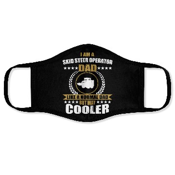 Discover Funny Skid Steer Operator Dad Face Masks