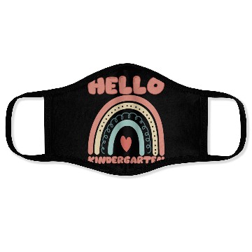 Discover Hello Kindergarten Bohemian Rainbow Student Face Masks