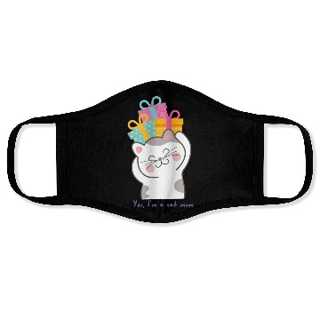 Discover Modern Cat Mom Face Masks