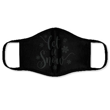 Discover Simple Let it Snow Christmas Calligraphy Face Masks