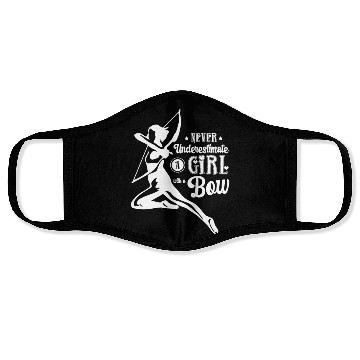 Discover Never Underestimate A Girl With A Bow Archer Face Masks