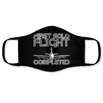 Discover First Solo Flight Completed Face Masks