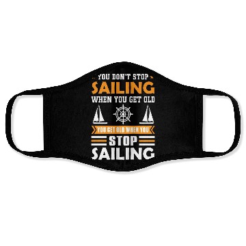 Discover Sailor Sailing Age Retirement Saying Face Masks