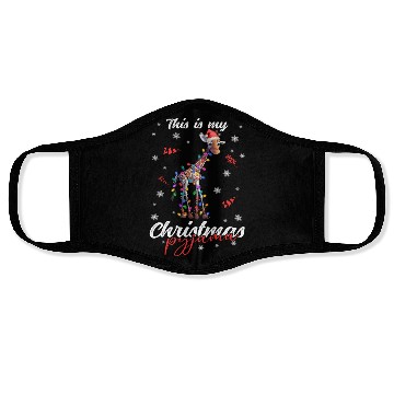 Discover Winter Christmas Pyjama Giraffe Face Masks