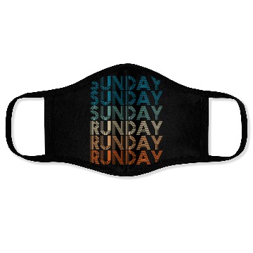 Discover Sunday Runday Vintage Fitness Face Masks