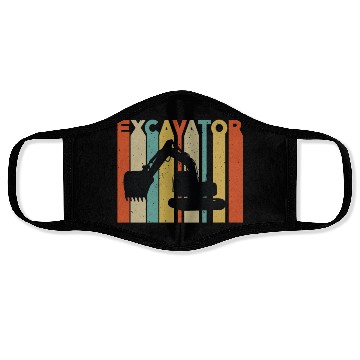 Discover Great Excavator Design Face Masks