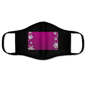 Discover Elegant Snowflakes Pink Face Masks