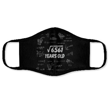 Discover Square Root Of 6561 - 81st Birthday Math Nerd Face Masks