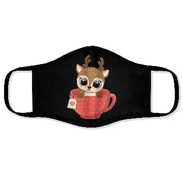 Discover Girls Baby reindeer in cup Christmas kid gifts Face Masks