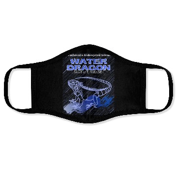 Discover Save Threatened Water Dragon Face Masks