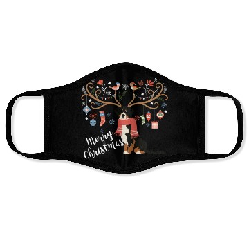 Discover Bernese Mountain Dog Christmas Face Masks