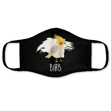 Discover Birb Yellow Cockatiel Bird Face Masks