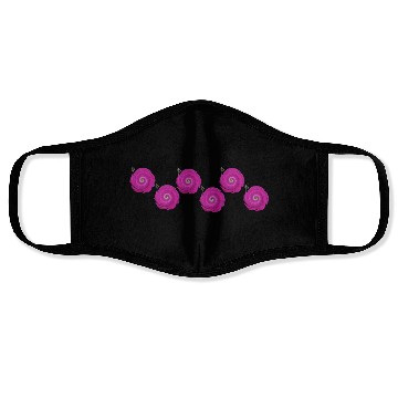 Discover Pink Spiral Flower Face Masks