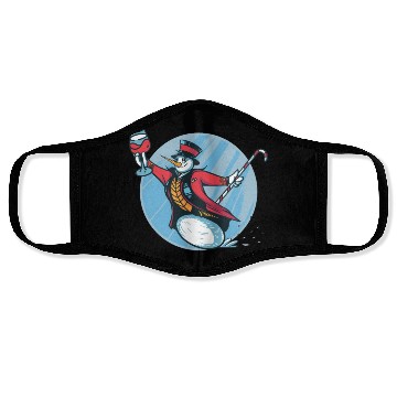 Discover Snowman Snowman Drinking Wine Face Masks