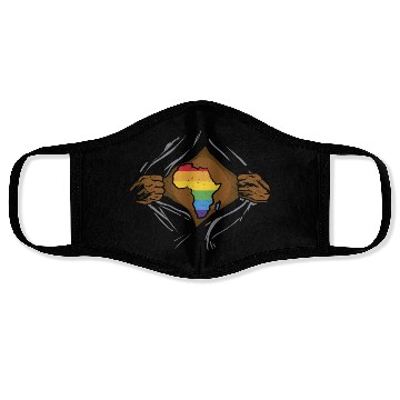 Discover Juneteenth LGBT Pride Flag Rainbow Black Melanin Face Masks