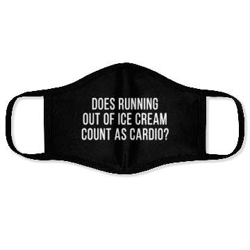 Discover Funny Ice Cream Fan Anti Workout Exercise Gym Face Masks