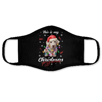 Discover Winter Christmas Pyjama Labrador Face Masks