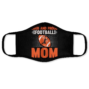 Discover Loud And Proud Football Mom Face Masks