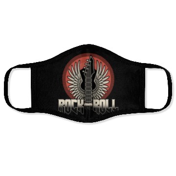 Discover Rock And Roll Guitars Face Masks