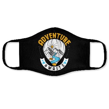 Discover Adventure Awaits Hot Air Balloon Thrill Seeker Face Masks