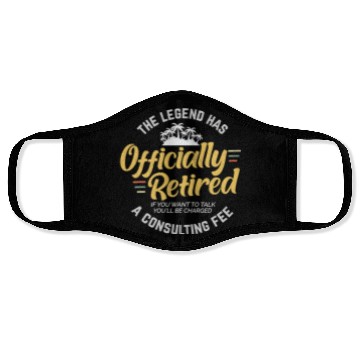 Discover Consultant Retirement Legend Retired Face Masks