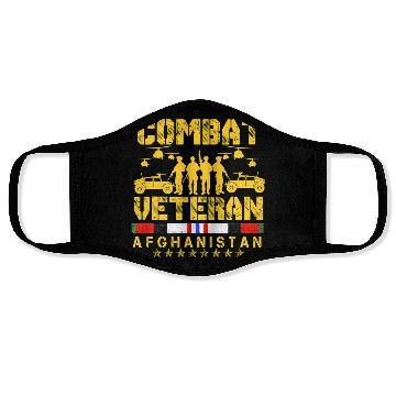 Discover Combat Veteran Afghanistan Proud Us Face Masks
