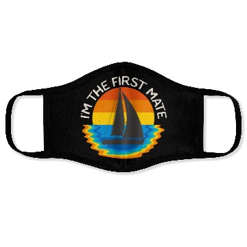 Discover First Mate Sailing Boat Retro Boating Face Masks
