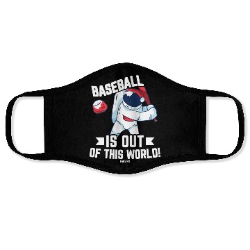 Discover Baseball bat space comet planet Face Masks